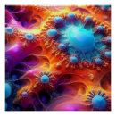 Recherche de fractale bleue posters Moderne