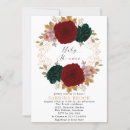 Recherche de rouge baby shower fille invitations Aquarelle florale
