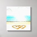 Suche nach herzen im sand leinwandbilder Liebe