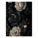Recherche de fleurs noires et blanches posters Rose