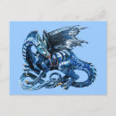 Recherche de dragon bleu cartes postales Ailes