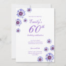 Recherche de blue floral anniversaire invitations Soixante
