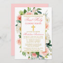 Recherche de fleurs roses invitations Croix d'or