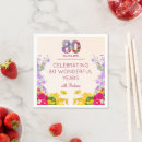 Recherche de anniversaire 80 ans serviettes Quatre vingtième
