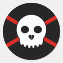 Recherche de crâne rouge autocollants Bande dessinée