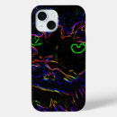 Recherche de chat psychédélique iphone coques Néon