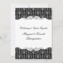 Suche nach damast hochzeitstag einladungen Schwarz