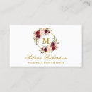 Recherche de monogramme floral cartes visite Maquilleur