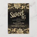 Recherche de glitter 16ans anniversaire invitations Élégant