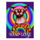 Recherche de chat psychédélique posters Drôle