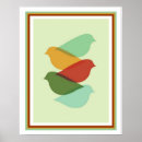 Recherche de oiseau orange posters Turquoise