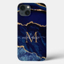Recherche de pierre de marbre iphone coques Bleu