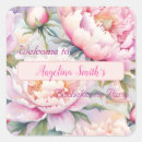 Recherche de pivoines autocollants Rose tendre