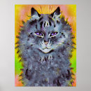 Suche nach psychedelische katze poster Katzenkunst