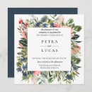 Recherche de marine et de corail mariage invitations Bleu