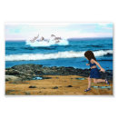 Suche nach mädchen am strand poster Für kinder