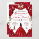 Suche nach rote quinceanera einladungen Rose