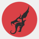 Recherche de tête autocollants Dragon