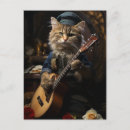 Recherche de chat musicien cartes postales Chaton