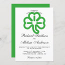 Recherche de vert irlandais mariage invitations Vert et blanc