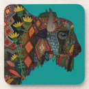Recherche de bison dessous de verres Illustration