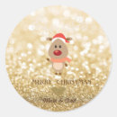 Recherche de dessin père noël autocollants Cerf