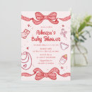 Recherche de bow baby shower fille invitations Tiré à main