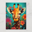 Recherche de portrait girafe cartes postales Faune