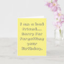 Suche nach vergessen geburtstag karten Entschuldigung