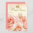 Recherche de 40 ans de mariage cartes invitations Fête d'anniversaire