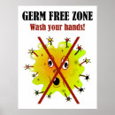 Recherche de virus de la grippe posters Se laver les mains