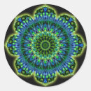 Recherche de mandala vert autocollants Conception