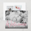 Recherche de naissance noire rose de bébé invitations Moderne