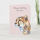 Recherche de guépard rose vœux cartes Animal