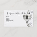 Recherche de note de coeur cartes visite Musicien