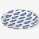 Recherche de exotique assiettes en papier Bleu