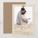 Recherche de baby photo invitations Beige
