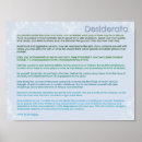 Suche nach desiderata poster Gedicht