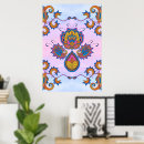 Suche nach blumenkunst poster Blau