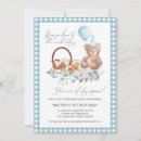 Recherche de blue 1ans anniversaire invitations Ours en peluche