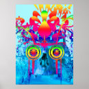 Recherche de crâne psychédélique posters Abstrait