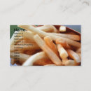 Recherche de pommes frites cartes visite Fritures