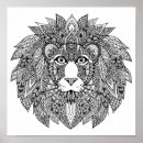 Recherche de zendalas posters Tête de lion