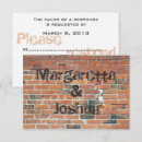 Recherche de brique rouge invitations Vintage