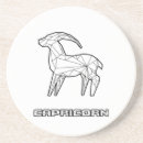 Recherche de signe du zodiaque dessous de verres Capricorne