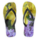 Recherche de fleurs jaunes tongs Violet