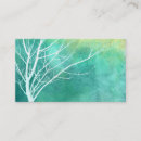 Recherche de bleu arbre cartes visite Aquarelle