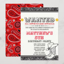 Recherche de bandanas invitations Boy