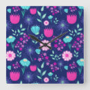 Recherche de motif floral horloges Coloré