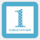 Recherche de pois bleu autocollants Premier anniversaire